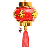 Feng Shui Mini Chinese Lantern Hanging for Good Fortune - For Main Door Grill Gate/Front Door & 4 Wheeler
